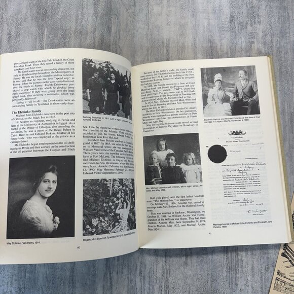 Tynehead Memories Surrey BC History Historical Society 1982 Hardcover Serpentine - Picture 9 of 9